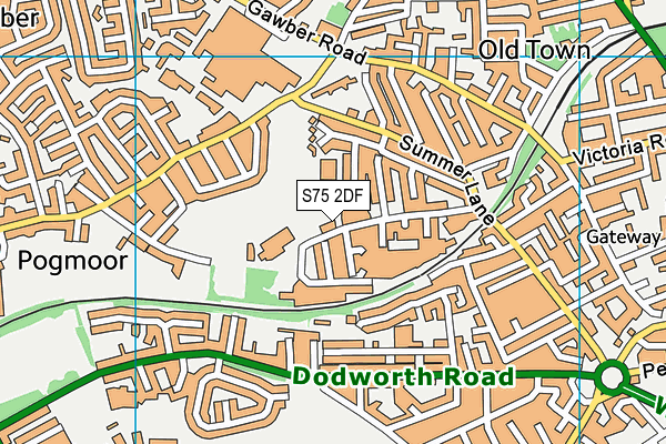 St Marys C Of E Va Primary School map (S75 2DF) - OS VectorMap District (Ordnance Survey)