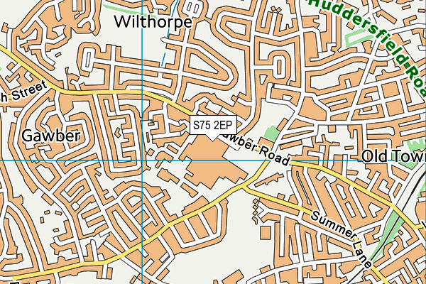 S75 2EP map - OS VectorMap District (Ordnance Survey)
