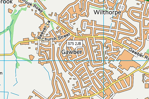 S75 2JB map - OS VectorMap District (Ordnance Survey)