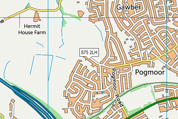 S75 2LH map - OS VectorMap District (Ordnance Survey)