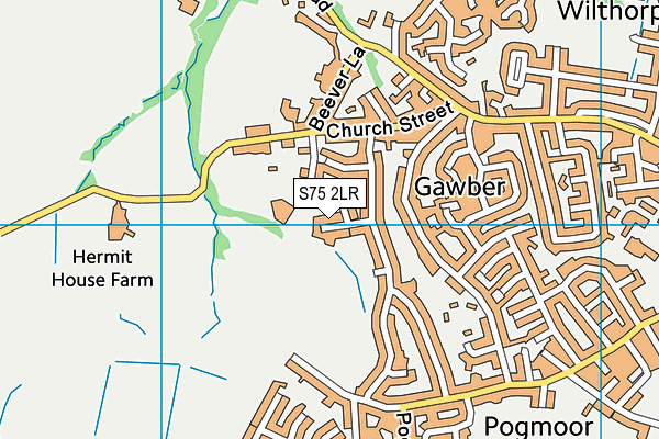 S75 2LR map - OS VectorMap District (Ordnance Survey)
