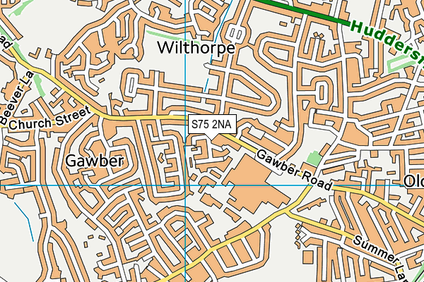 S75 2NA map - OS VectorMap District (Ordnance Survey)