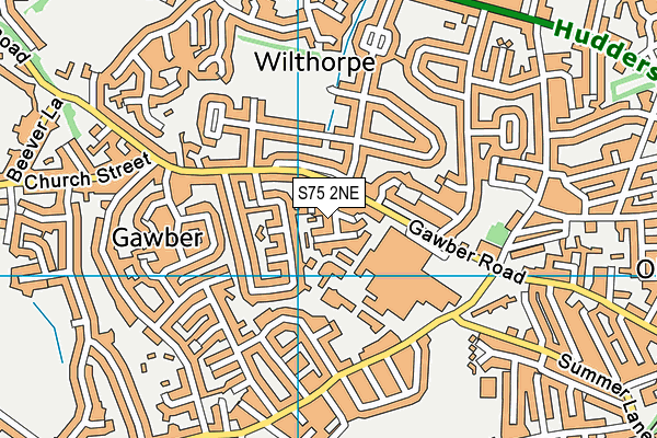S75 2NE map - OS VectorMap District (Ordnance Survey)