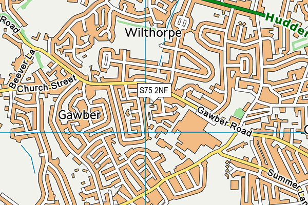 S75 2NF map - OS VectorMap District (Ordnance Survey)