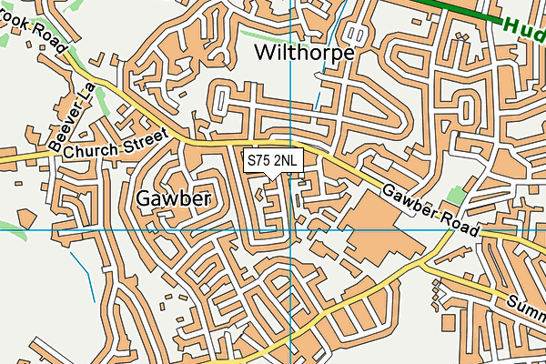 S75 2NL map - OS VectorMap District (Ordnance Survey)