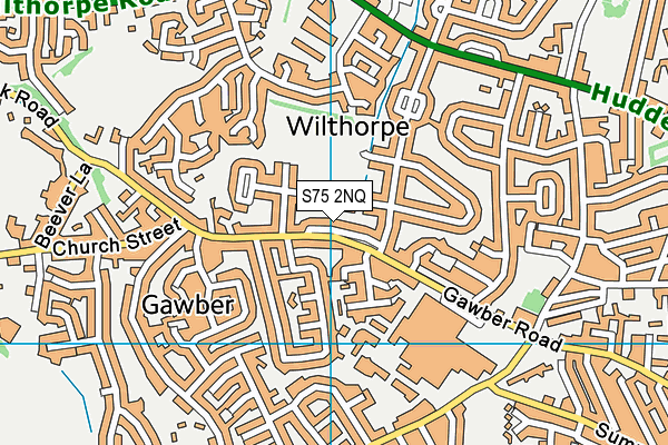 S75 2NQ map - OS VectorMap District (Ordnance Survey)