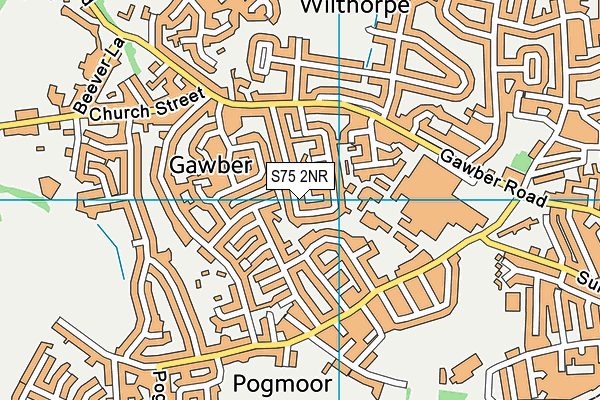 S75 2NR map - OS VectorMap District (Ordnance Survey)