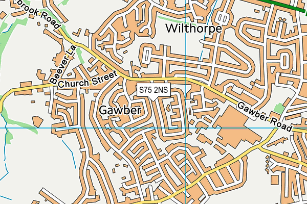 S75 2NS map - OS VectorMap District (Ordnance Survey)