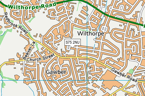 S75 2NU map - OS VectorMap District (Ordnance Survey)