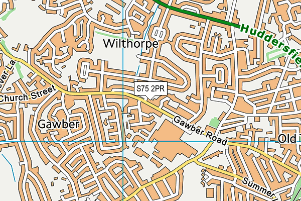 S75 2PR map - OS VectorMap District (Ordnance Survey)