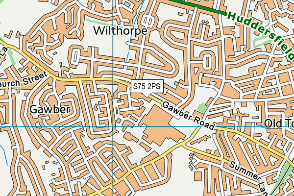 S75 2PS map - OS VectorMap District (Ordnance Survey)