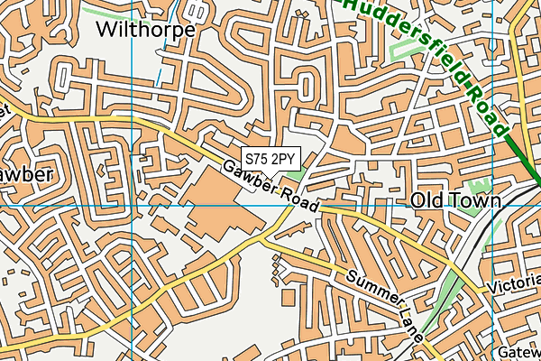 S75 2PY map - OS VectorMap District (Ordnance Survey)