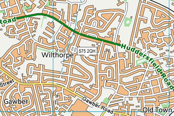 S75 2QH map - OS VectorMap District (Ordnance Survey)