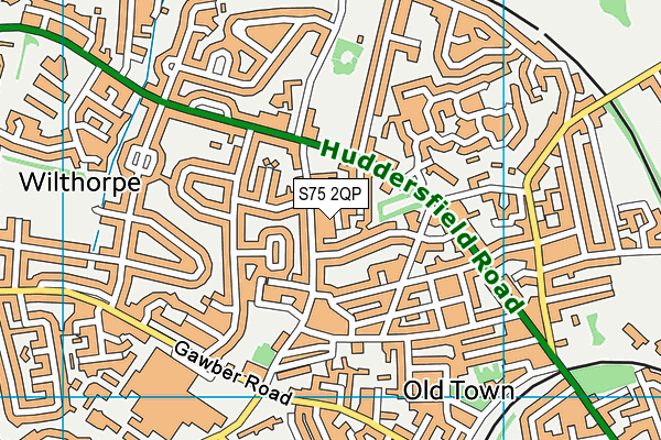 S75 2QP map - OS VectorMap District (Ordnance Survey)