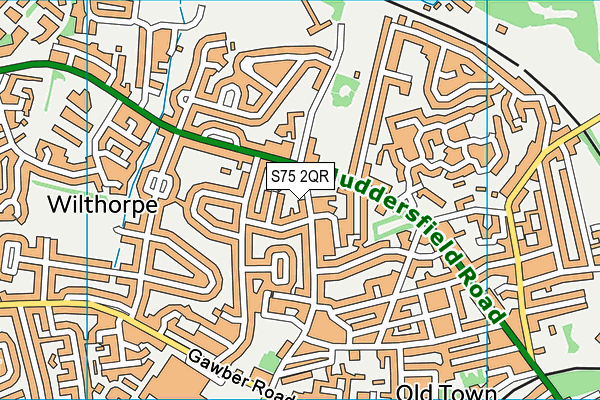 S75 2QR map - OS VectorMap District (Ordnance Survey)