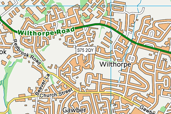 S75 2QY map - OS VectorMap District (Ordnance Survey)