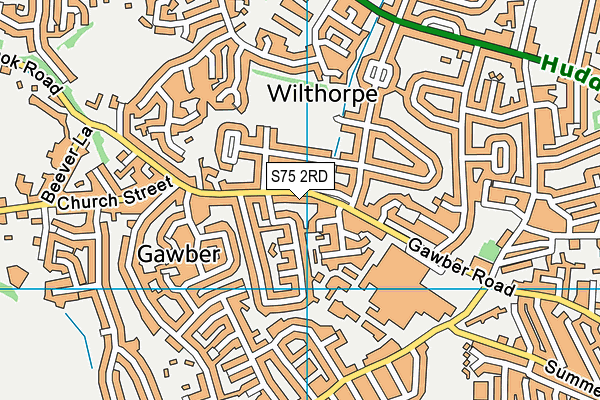 S75 2RD map - OS VectorMap District (Ordnance Survey)