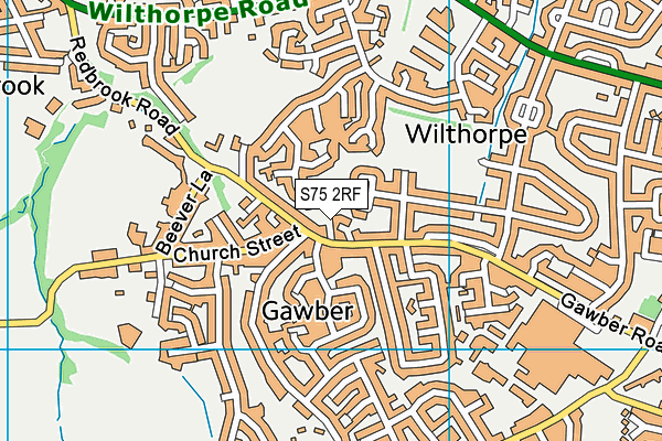 S75 2RF map - OS VectorMap District (Ordnance Survey)