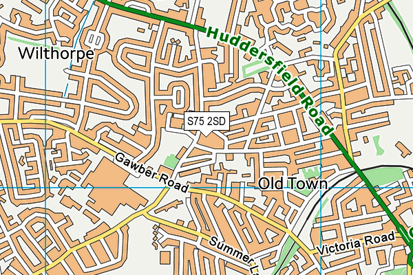 S75 2SD map - OS VectorMap District (Ordnance Survey)