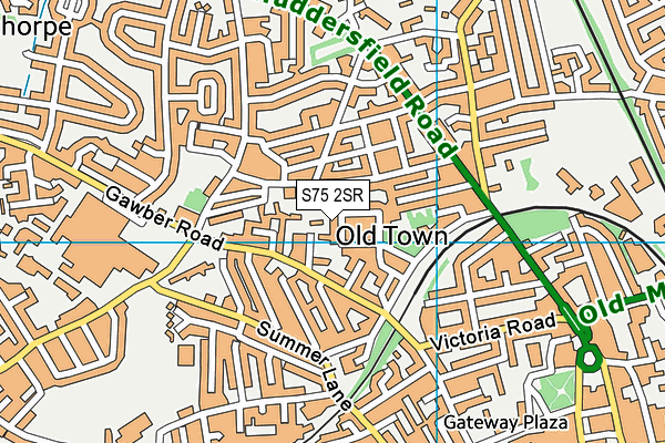 S75 2SR map - OS VectorMap District (Ordnance Survey)