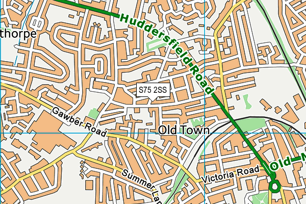 S75 2SS map - OS VectorMap District (Ordnance Survey)