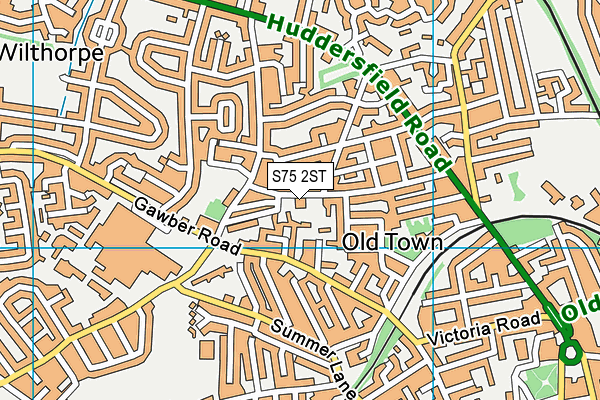 S75 2ST map - OS VectorMap District (Ordnance Survey)