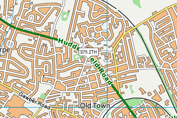 S75 2TH map - OS VectorMap District (Ordnance Survey)