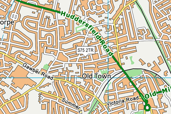 S75 2TR map - OS VectorMap District (Ordnance Survey)