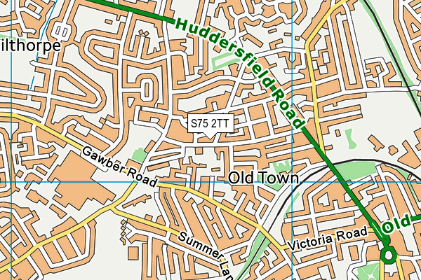 S75 2TT map - OS VectorMap District (Ordnance Survey)