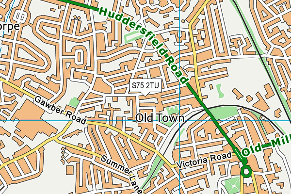 S75 2TU map - OS VectorMap District (Ordnance Survey)