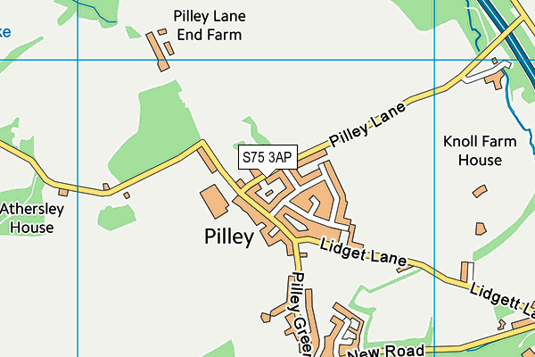 Pilley Pocket Park map (S75 3AP) - OS VectorMap District (Ordnance Survey)