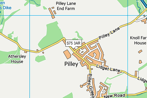 S75 3AR map - OS VectorMap District (Ordnance Survey)