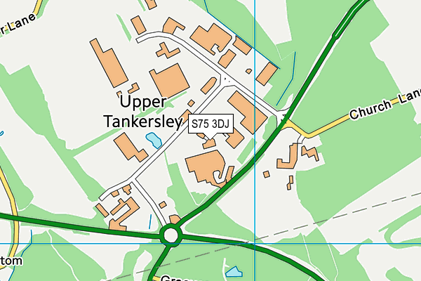 S75 3DJ map - OS VectorMap District (Ordnance Survey)