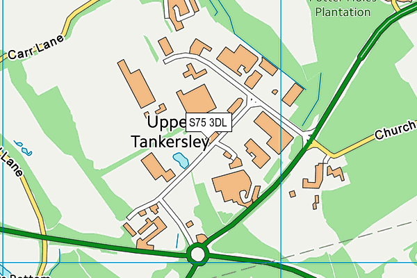 S75 3DL map - OS VectorMap District (Ordnance Survey)