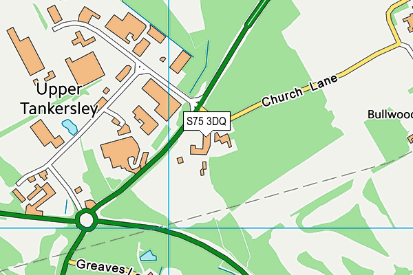 Tankersley Manor map (S75 3DQ) - OS VectorMap District (Ordnance Survey)