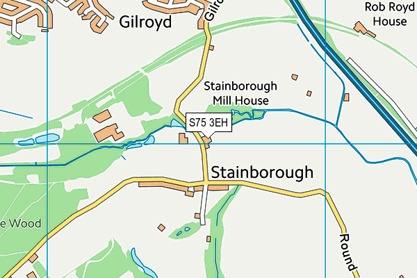 S75 3EH map - OS VectorMap District (Ordnance Survey)