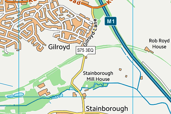 S75 3EQ map - OS VectorMap District (Ordnance Survey)