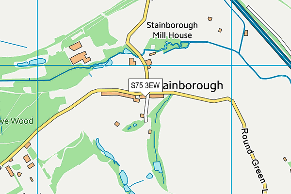 Stainborough Cricket Club map (S75 3EW) - OS VectorMap District (Ordnance Survey)