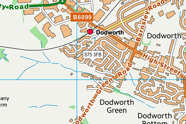 S75 3FB map - OS VectorMap District (Ordnance Survey)