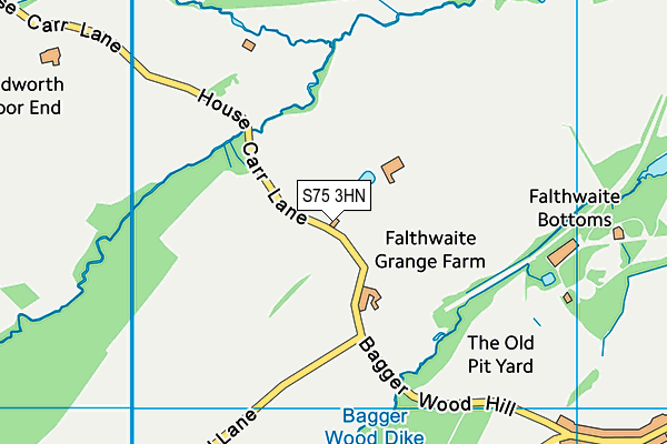 S75 3HN map - OS VectorMap District (Ordnance Survey)