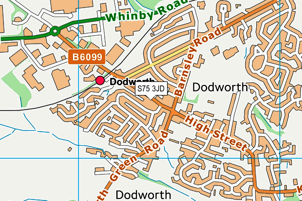 S75 3JD map - OS VectorMap District (Ordnance Survey)