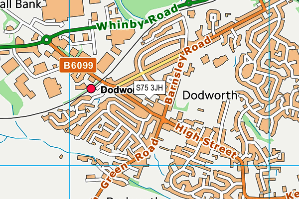 S75 3JH map - OS VectorMap District (Ordnance Survey)