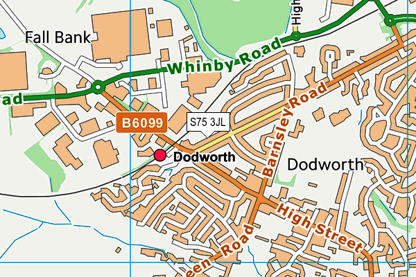 S75 3JL map - OS VectorMap District (Ordnance Survey)