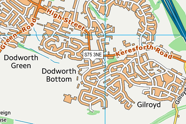 S75 3NE map - OS VectorMap District (Ordnance Survey)