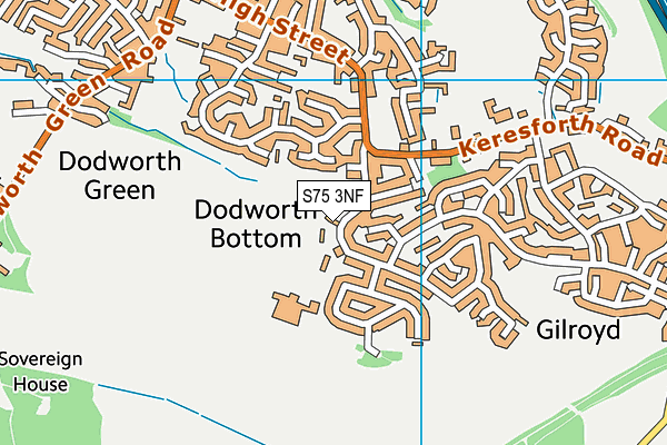 S75 3NF map - OS VectorMap District (Ordnance Survey)