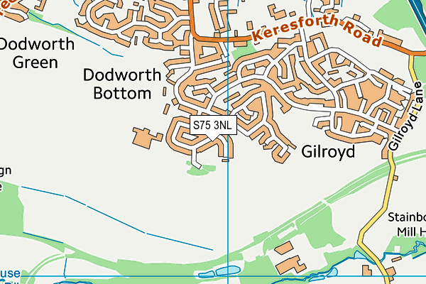 S75 3NL map - OS VectorMap District (Ordnance Survey)