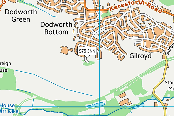 S75 3NN map - OS VectorMap District (Ordnance Survey)