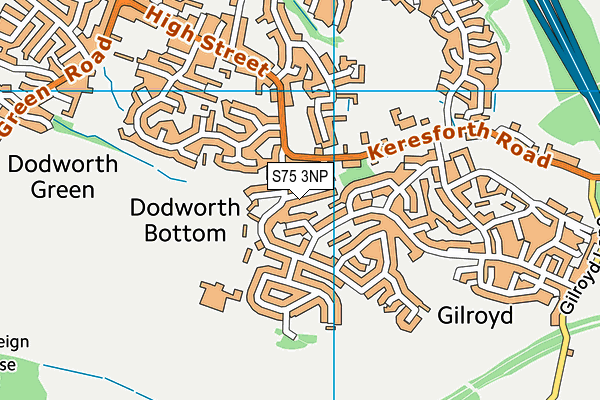 S75 3NP map - OS VectorMap District (Ordnance Survey)