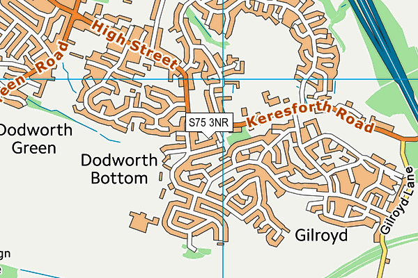 S75 3NR map - OS VectorMap District (Ordnance Survey)