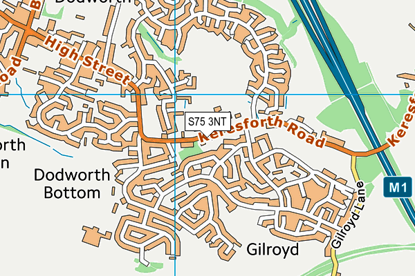 S75 3NT map - OS VectorMap District (Ordnance Survey)